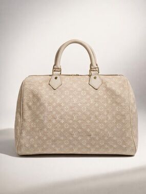 🤍 Louis Vuitton Monogram Mini Lin Speedy 30 in Dune